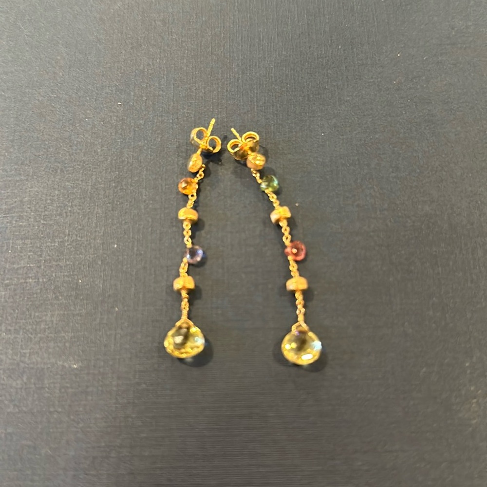MARCO BICEGO PARADISE COLLECTION 18K YELLOW GOLD MIXED GEMSTONE EARRINGS